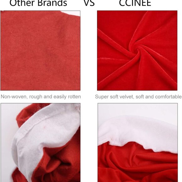 4pc Red Hat‎ Dining Chair Slipcovers, Christmas Back Covers Kitchen Chair Covers - Picture 3 of 5